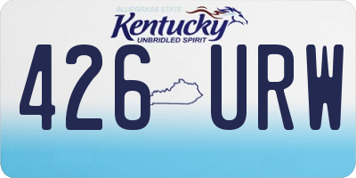 KY license plate 426URW