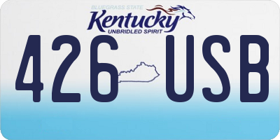 KY license plate 426USB