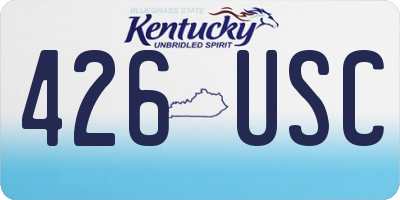 KY license plate 426USC