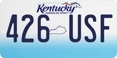 KY license plate 426USF