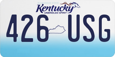 KY license plate 426USG