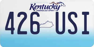 KY license plate 426USI