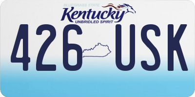 KY license plate 426USK