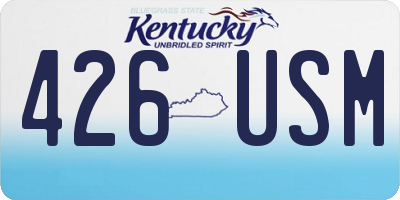 KY license plate 426USM