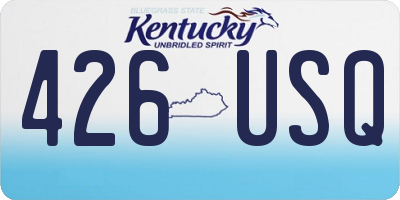 KY license plate 426USQ