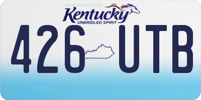 KY license plate 426UTB