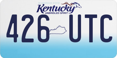 KY license plate 426UTC