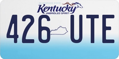KY license plate 426UTE