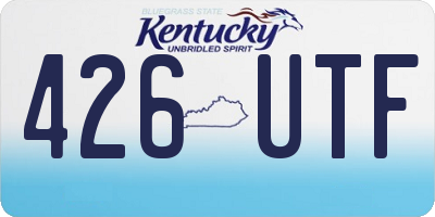 KY license plate 426UTF