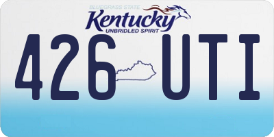 KY license plate 426UTI