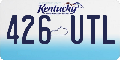 KY license plate 426UTL