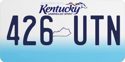 KY license plate 426UTN