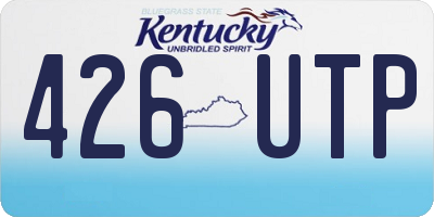 KY license plate 426UTP