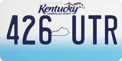 KY license plate 426UTR