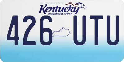 KY license plate 426UTU