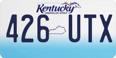 KY license plate 426UTX