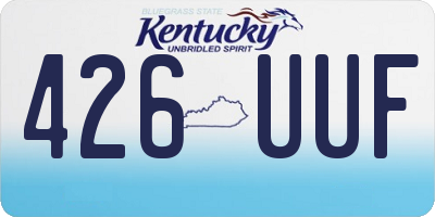 KY license plate 426UUF