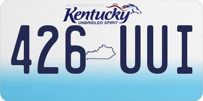 KY license plate 426UUI