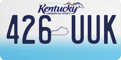 KY license plate 426UUK