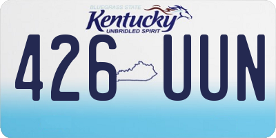 KY license plate 426UUN
