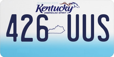 KY license plate 426UUS