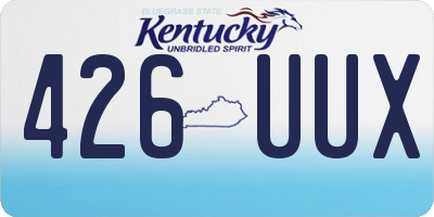 KY license plate 426UUX