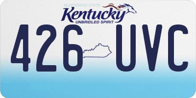 KY license plate 426UVC