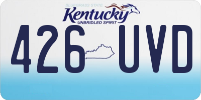 KY license plate 426UVD