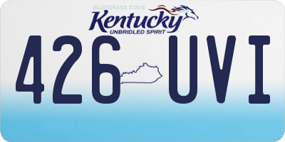 KY license plate 426UVI