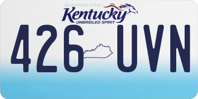 KY license plate 426UVN