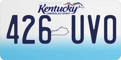KY license plate 426UVO