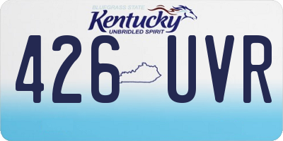 KY license plate 426UVR