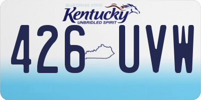 KY license plate 426UVW