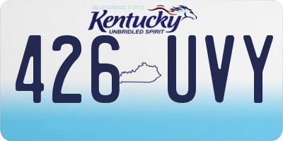 KY license plate 426UVY