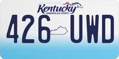 KY license plate 426UWD