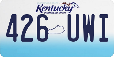 KY license plate 426UWI
