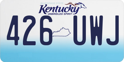KY license plate 426UWJ
