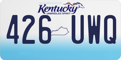KY license plate 426UWQ