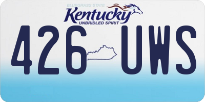 KY license plate 426UWS