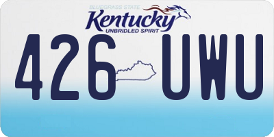 KY license plate 426UWU
