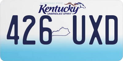 KY license plate 426UXD