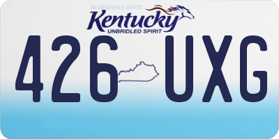KY license plate 426UXG