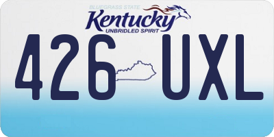 KY license plate 426UXL