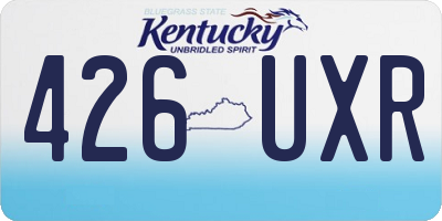 KY license plate 426UXR