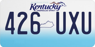 KY license plate 426UXU