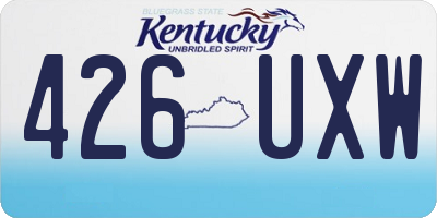 KY license plate 426UXW