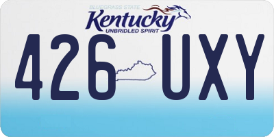 KY license plate 426UXY