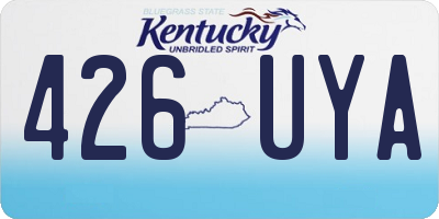 KY license plate 426UYA