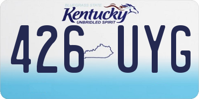 KY license plate 426UYG