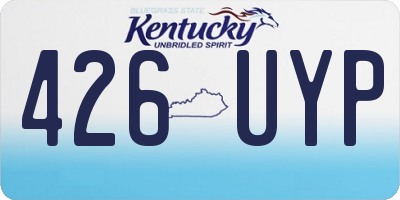 KY license plate 426UYP